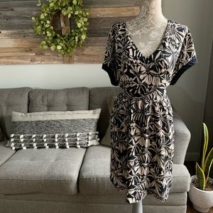 Anthropologie Postmark Sonata Floral TieBack Dress